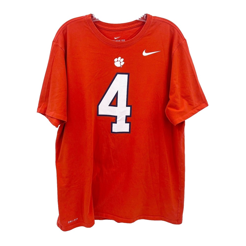 NIKE Dri-Fit Adult Size XL CLEMSON TIGERS Deshaun Watson #4 Short-Sleeve T-Shirt